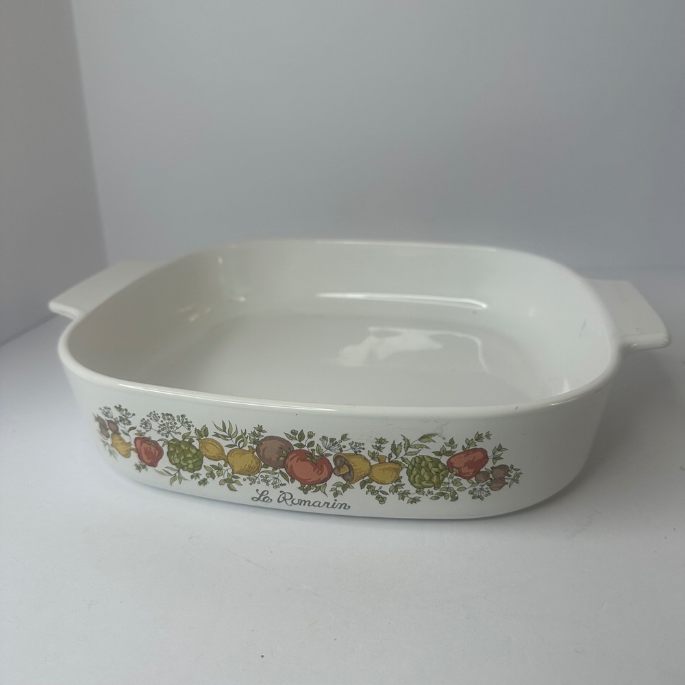 Corning Ware Spice O Life A-10-B Casserole Dish Le Romarin 10x10x2 Vintage